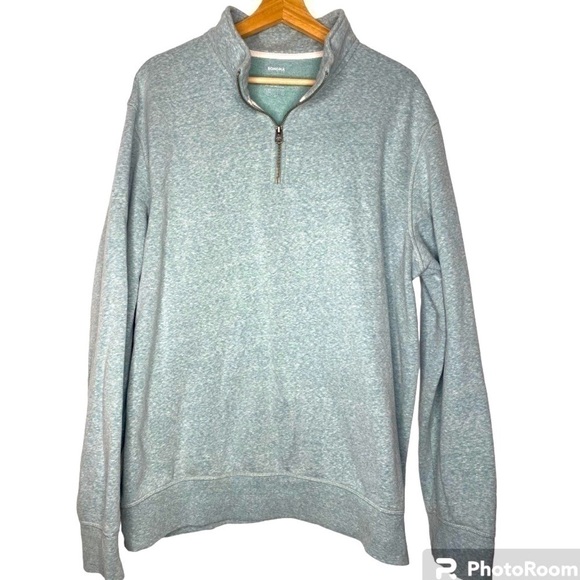 SONOMA MENS BABY BLUE 3/4 ZIP FRONT SWEATER SIZE XXL - Picture 1 of 4